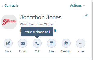 Inside ticket call contact