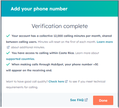 hoose done to end phone set up