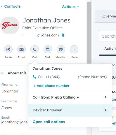 choose method of calling